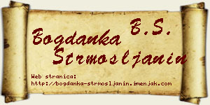 Bogdanka Strmošljanin vizit kartica